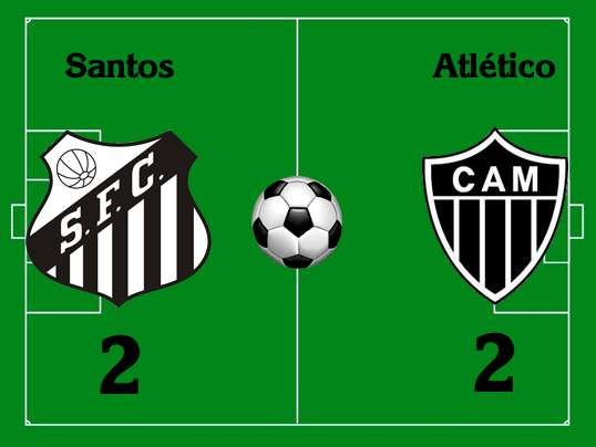 Santos e Atlético  ficam no empate na Vila !