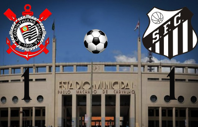 Santos e Corinthians empatam no Pacaembú !