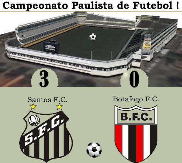 O Santos vence o Botafogo na Vila !