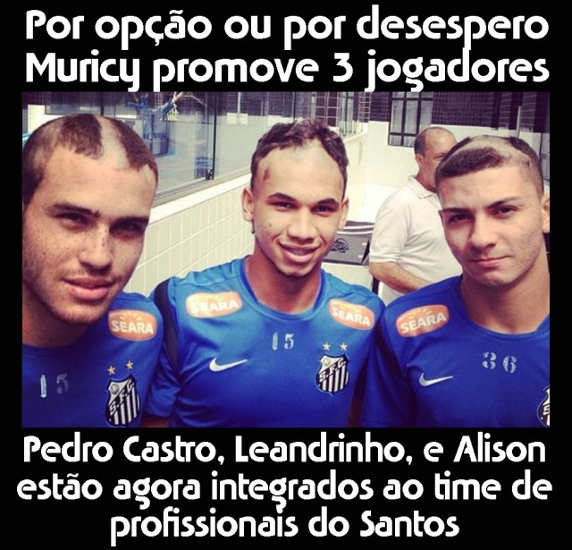 Pedro Castro, Leandrinho, e Alison agora são profissionais do Santos F.C. !