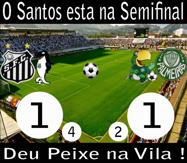 O Santos se classifica para as Semi-Finais do Campeonato Paulista, na Vila !