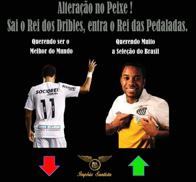 Sai Neymar, entra Robinho !  O que você acha ?