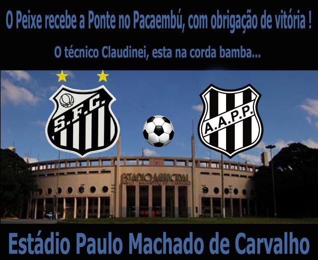 O Santos recebe a Ponte Preta no Pacaembú, com obrigação de vitória !