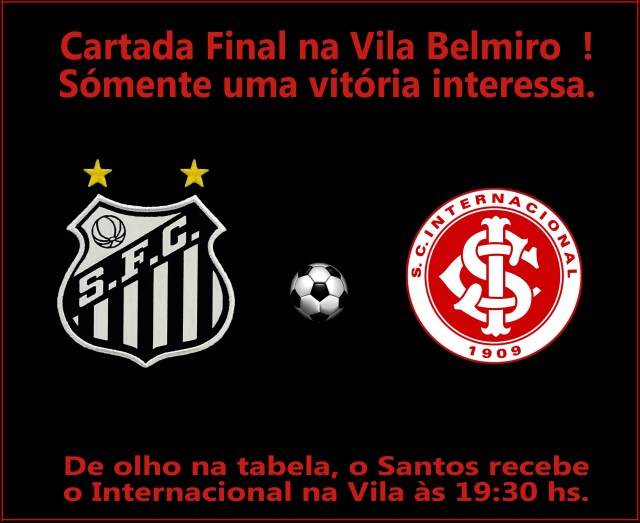 De olho na Tabela do Brasileirão, o Peixe recebe o Internacional na Vila !