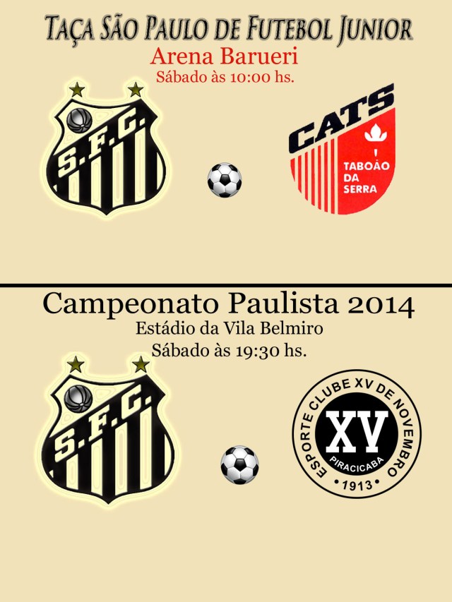 Neste sábado tem Rodada dupla para o Peixe !