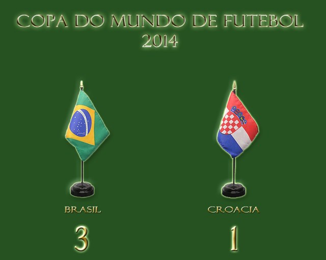 Brasil vence na estréia da Copa, com resultado contestável !